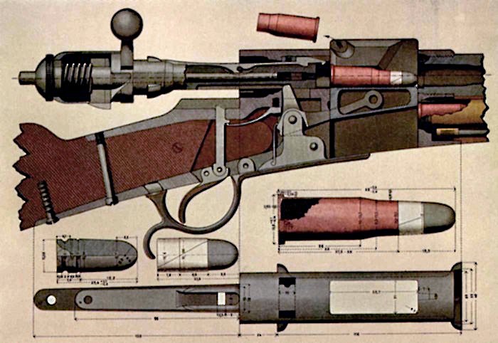 A vintage Henry rifle, showcasing its tubular magazine and lever mechanism.