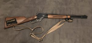 A classic Winchester Model 94 lever-action rifle, perfect for home defense and quick handling in confined spaces.